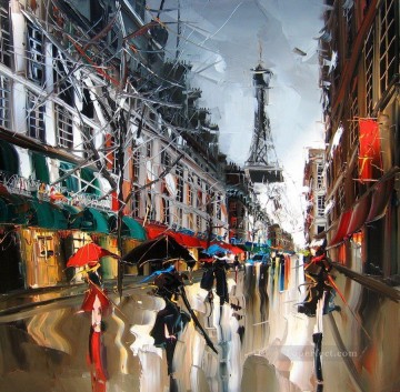 By Palette Knife Painting - KG Paris 22 with palette knife